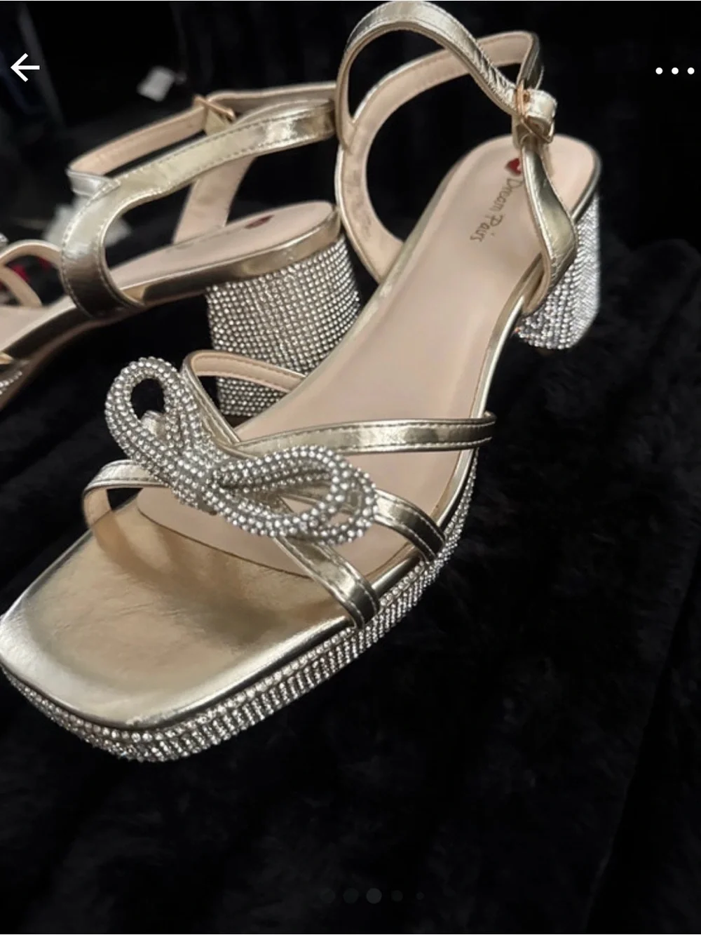 Dream Pairs Gold Glitter Metallic Sparkle Heels